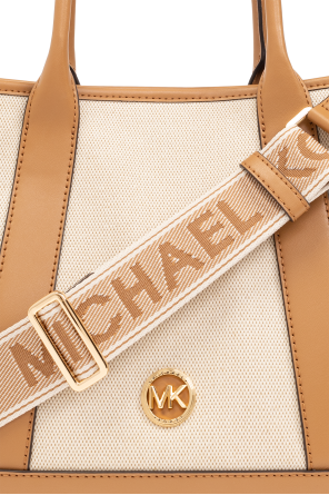 Good Michael Kors Foldover Satchel Bag Tan